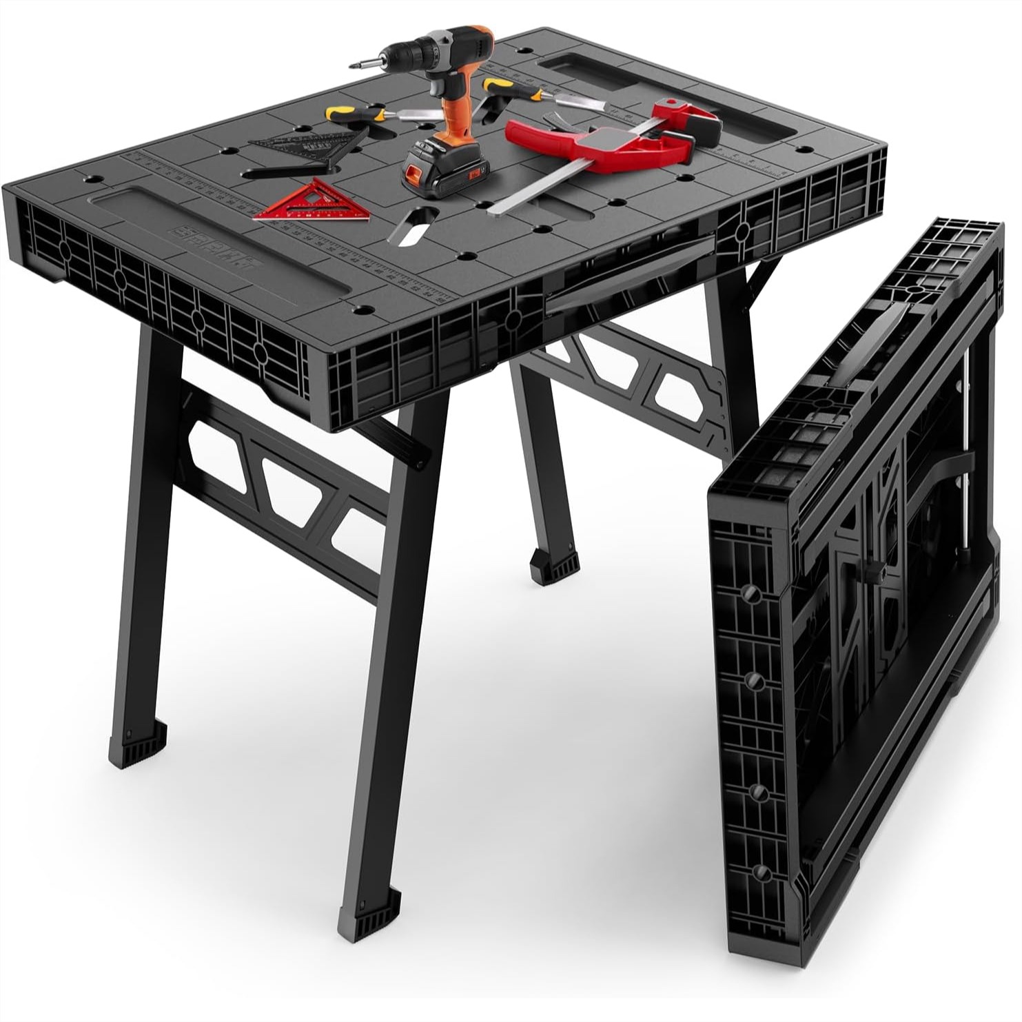 Home Improvement And Diy - Folding Workbench with 1650 Lbs Capacity,