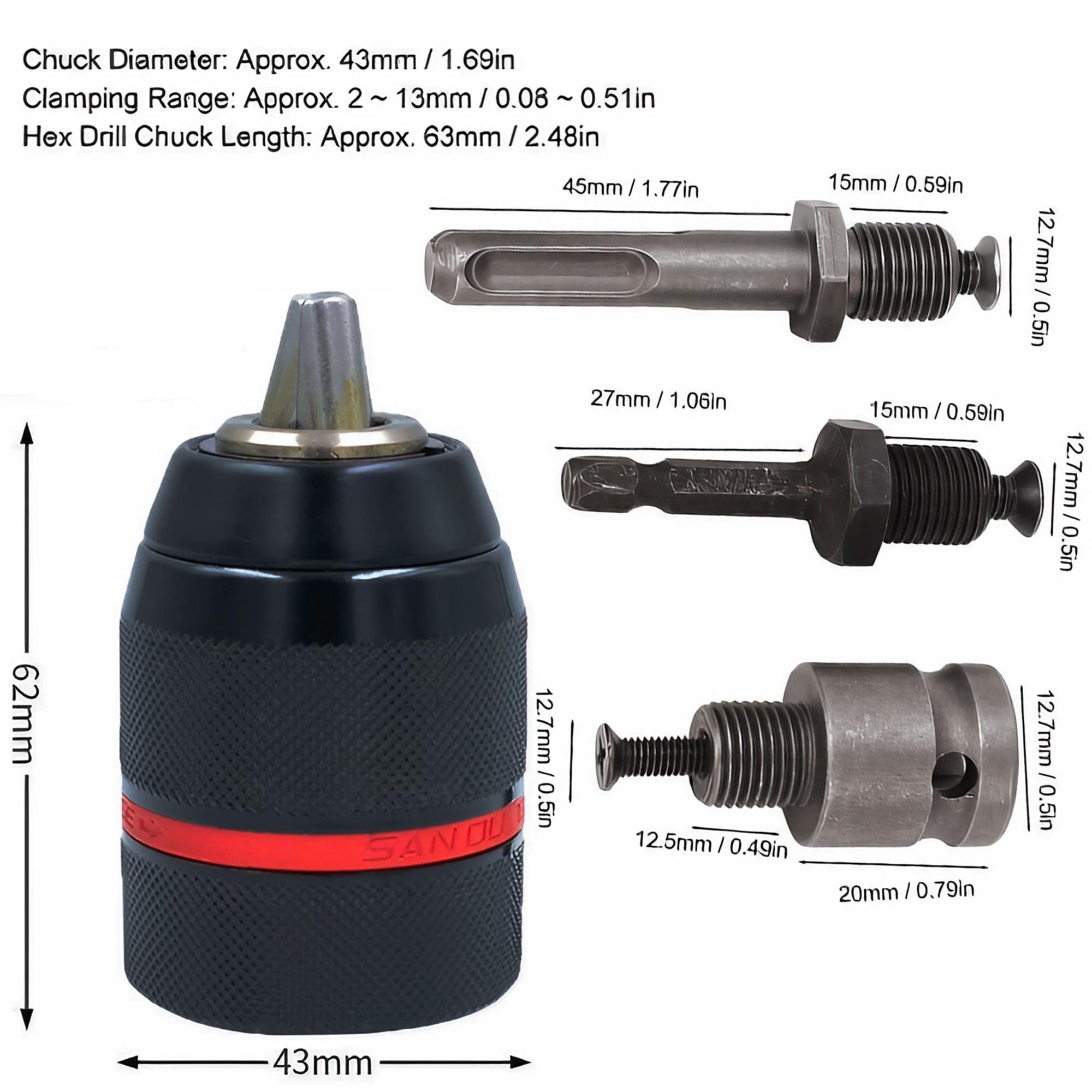 4Pcs 2-13mm Keyless Metal Dril - Screwdriver Set Precision recensione e prezzo