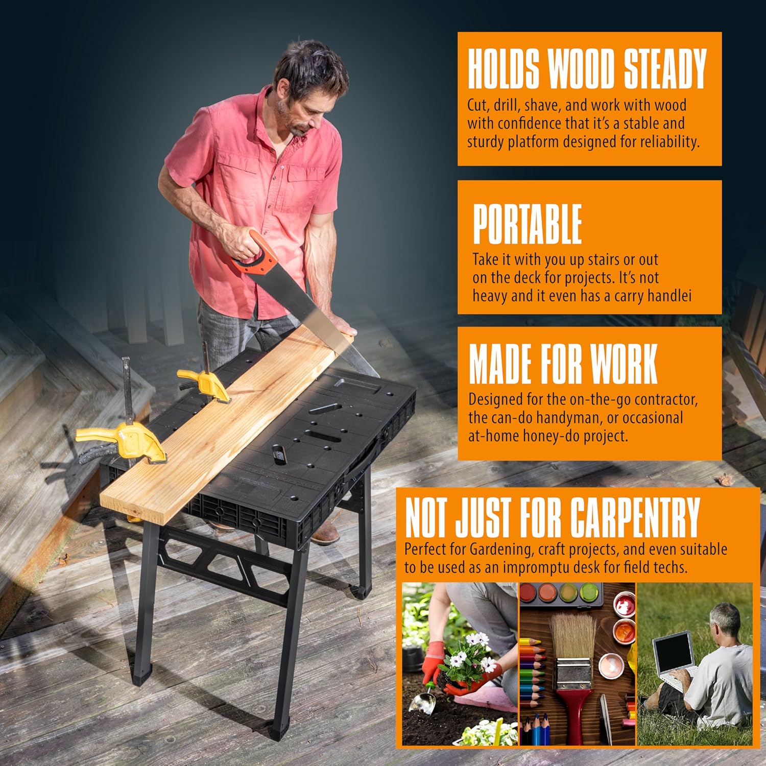 Folding Workbench with 1650 Lb - Home Improvement And Diy recensione e prezzo