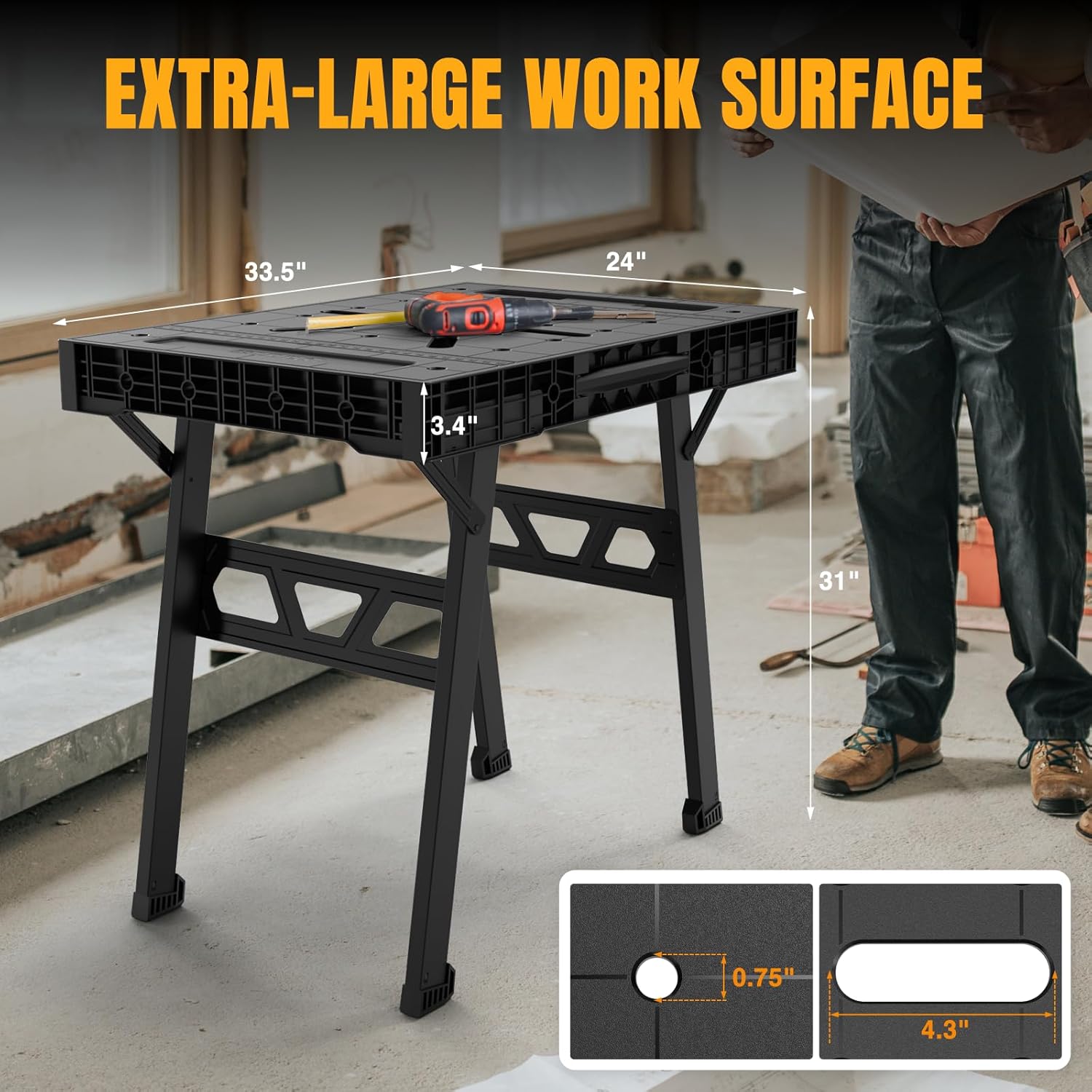 Folding Workbench with 1650 Lb - Home Improvement And Diy recensione e prezzo