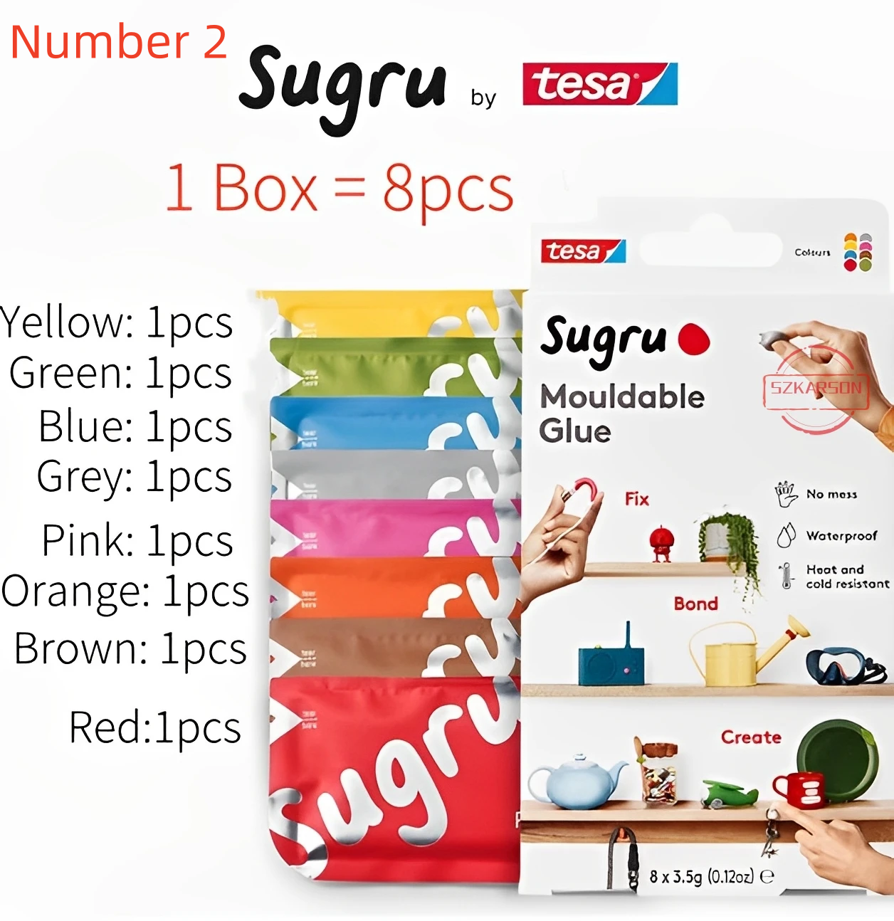 1 box=8 pcs Tesa Sugru Mouldab - Home Improvement And Diy recensione e prezzo