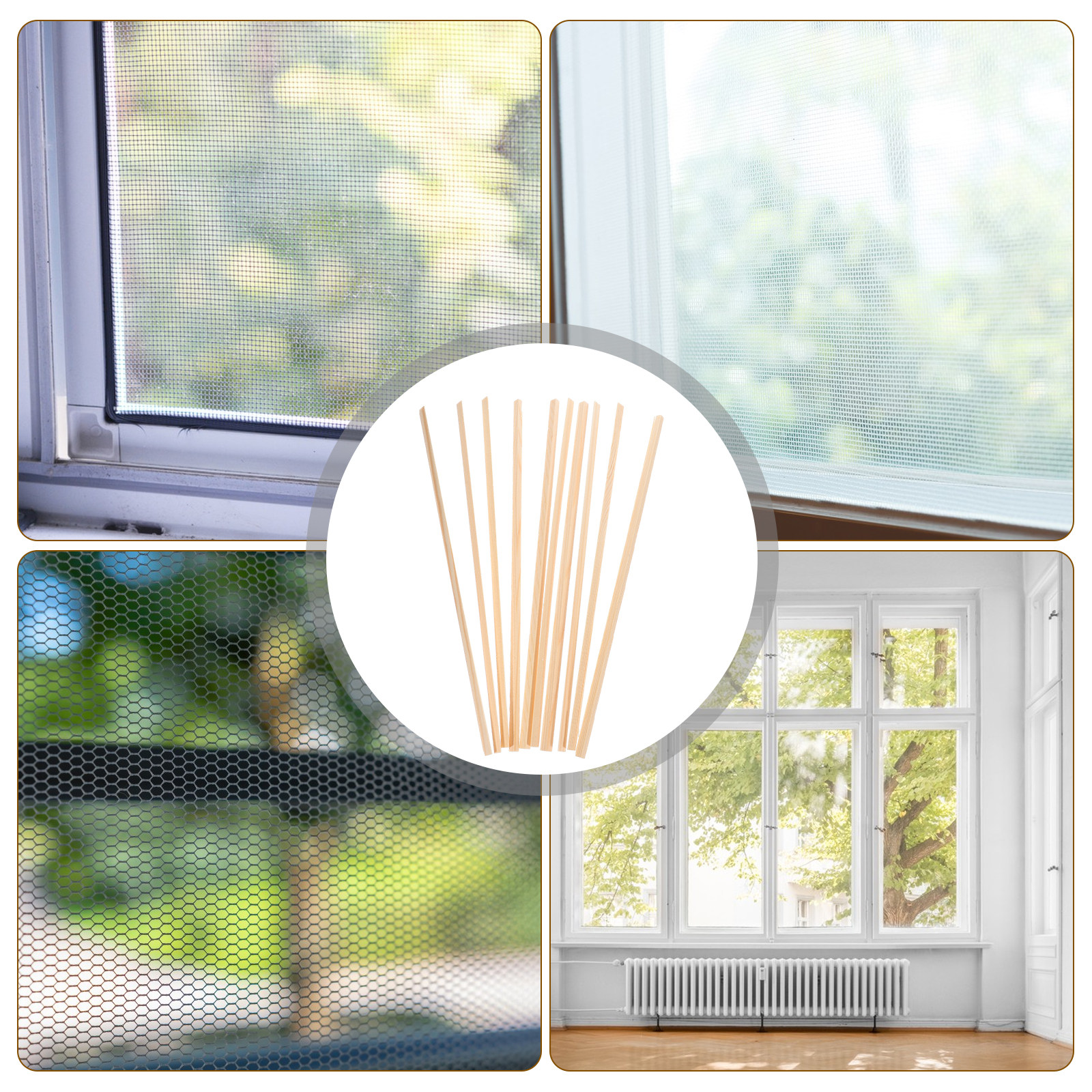 10Pcs Wooden Window Decorative - Home Improvement And Diy recensione e prezzo
